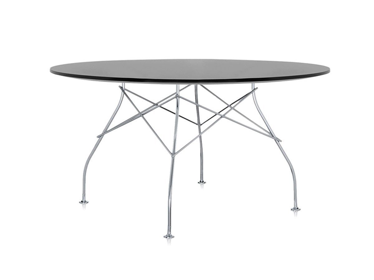 【カルテル/Kartell / GOODS】のGLOSSY / グロッシー ラウンド 塗装トップ 130 インテリア・キッズ・メンズ・レディースファッション・服の通販 founy(ファニー) 　おすすめ　Recommend　エレガント 上品　Elegant　テーブル　Table　ラウンド　Round　ホーム・キャンプ・アウトドア・お取り寄せ　Home,Garden,Outdoor,Camping Gear　家具・インテリア　Furniture　テーブル　Table　ダイニングテーブル　Dining Table　ホーム・キャンプ・アウトドア・お取り寄せ　Home,Garden,Outdoor,Camping Gear　家具・インテリア　Furniture　テーブル　Table　カフェテーブル　Cafe Table　天板ブラック、脚部クローム|ID: prp329100000006144 ipo3291000000030245047