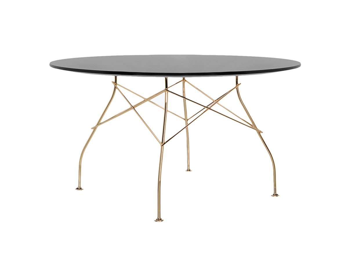 【カルテル/Kartell / GOODS】のGLOSSY / グロッシー ラウンド 塗装トップ 130 インテリア・キッズ・メンズ・レディースファッション・服の通販 founy(ファニー) 　おすすめ　Recommend　エレガント 上品　Elegant　テーブル　Table　ラウンド　Round　ホーム・キャンプ・アウトドア・お取り寄せ　Home,Garden,Outdoor,Camping Gear　家具・インテリア　Furniture　テーブル　Table　ダイニングテーブル　Dining Table　ホーム・キャンプ・アウトドア・お取り寄せ　Home,Garden,Outdoor,Camping Gear　家具・インテリア　Furniture　テーブル　Table　カフェテーブル　Cafe Table　天板ブラック、脚部ゴールド|ID: prp329100000006144 ipo3291000000030245052