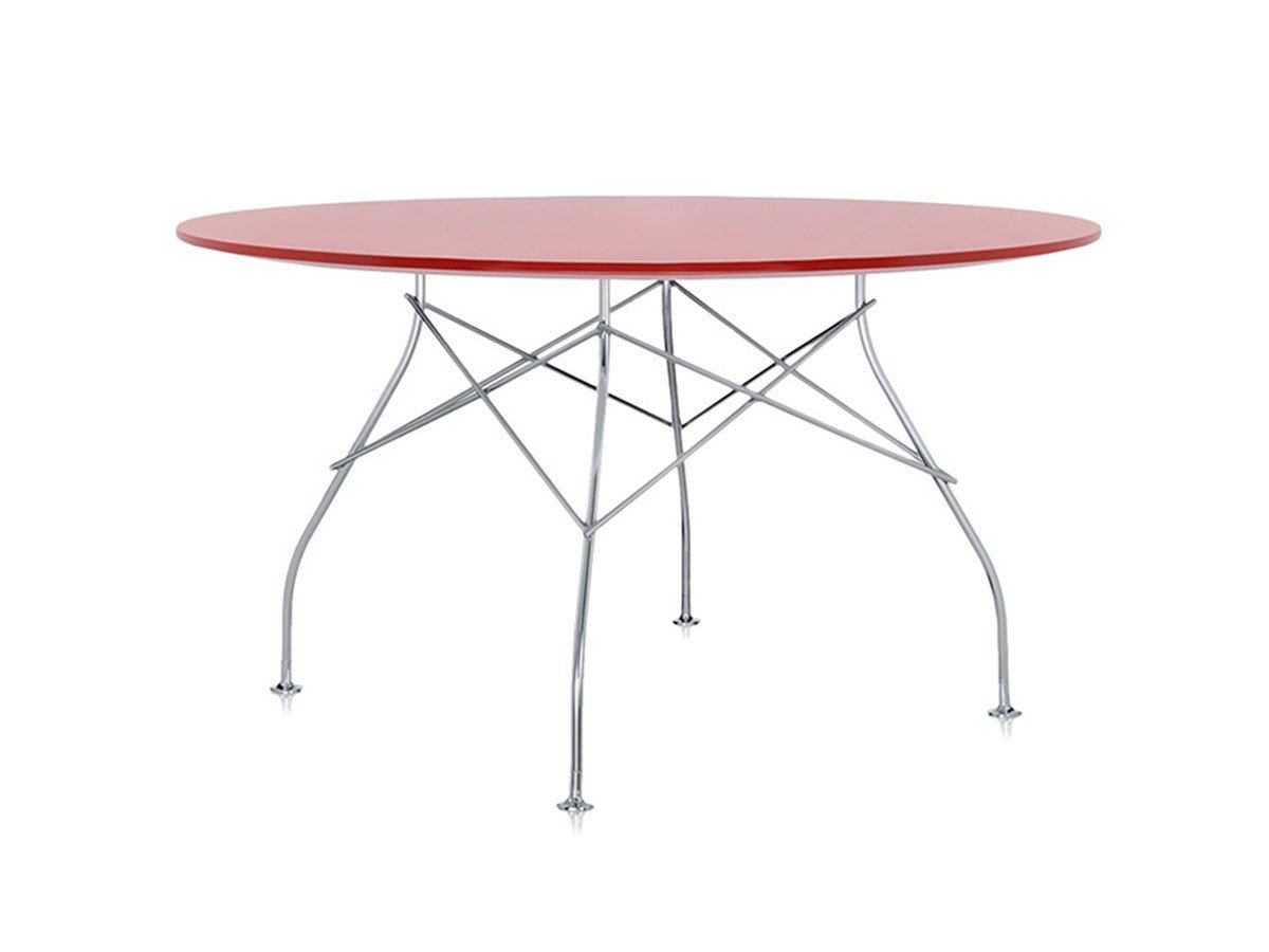 【カルテル/Kartell / GOODS】のGLOSSY / グロッシー ラウンド 塗装トップ 130 インテリア・キッズ・メンズ・レディースファッション・服の通販 founy(ファニー) 　おすすめ　Recommend　エレガント 上品　Elegant　テーブル　Table　ラウンド　Round　ホーム・キャンプ・アウトドア・お取り寄せ　Home,Garden,Outdoor,Camping Gear　家具・インテリア　Furniture　テーブル　Table　ダイニングテーブル　Dining Table　ホーム・キャンプ・アウトドア・お取り寄せ　Home,Garden,Outdoor,Camping Gear　家具・インテリア　Furniture　テーブル　Table　カフェテーブル　Cafe Table　天板カルテルレッド、脚部クローム|ID: prp329100000006144 ipo3291000000030245059