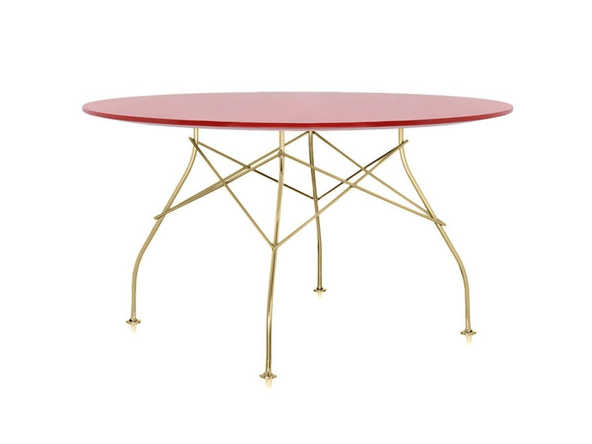 【カルテル/Kartell / GOODS】のGLOSSY / グロッシー ラウンド 塗装トップ 130 インテリア・キッズ・メンズ・レディースファッション・服の通販 founy(ファニー) 　おすすめ　Recommend　エレガント 上品　Elegant　テーブル　Table　ラウンド　Round　ホーム・キャンプ・アウトドア・お取り寄せ　Home,Garden,Outdoor,Camping Gear　家具・インテリア　Furniture　テーブル　Table　ダイニングテーブル　Dining Table　ホーム・キャンプ・アウトドア・お取り寄せ　Home,Garden,Outdoor,Camping Gear　家具・インテリア　Furniture　テーブル　Table　カフェテーブル　Cafe Table　天板カルテルレッド、脚部ゴールド|ID: prp329100000006144 ipo3291000000030245065