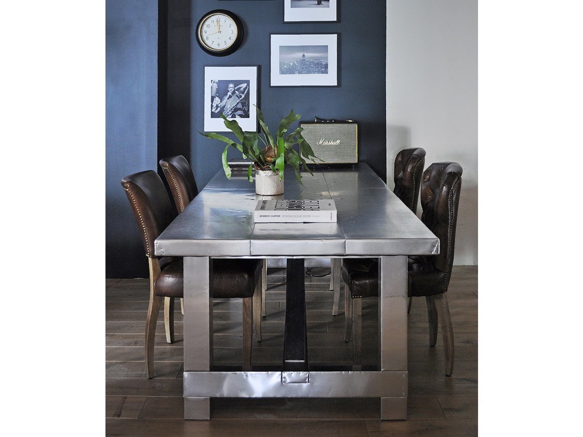 【ハロ/HALO / GOODS】のBOSTON DINING TABLE / ボストン ダイニングテーブル 人気、トレンドファッション・服の通販 founy(ファニー) 　シルバー　Silver, Metallic Silver　テーブル　Table, Dining Table　ボストン　Boston　メタリック　Metallic, Shiny Finish　ヴィンテージ　Vintage Style　ホーム・キャンプ・アウトドア・お取り寄せ　Home Living / Home & Lifestyle / Camping Gear / Outdoor Camping　家具・インテリア　Home Furniture & Interior. Stylish & Functional Living Spaces　テーブル　Dining, Coffee & Side Tables　ダイニングテーブル・食卓テーブル　Dining Tables　other-6|ID: prp329100000006294 ipo3291000000031527726