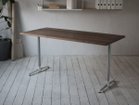 【グリニッチ オリジナル ファニチャー/greeniche original furniture / GOODS】のCafe Table / カフェテーブル 1200 × 700 天板ウッド:ウォルナット、脚部シルバー|ID:prp329100000006334