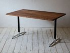 【グリニッチ オリジナル ファニチャー/greeniche original furniture / GOODS】のCafe Table / カフェテーブル 1200 × 700 天板ウッド:ウォルナット、脚部ブラック × シルバー|ID: prp329100000006334 ipo3291000000037014450