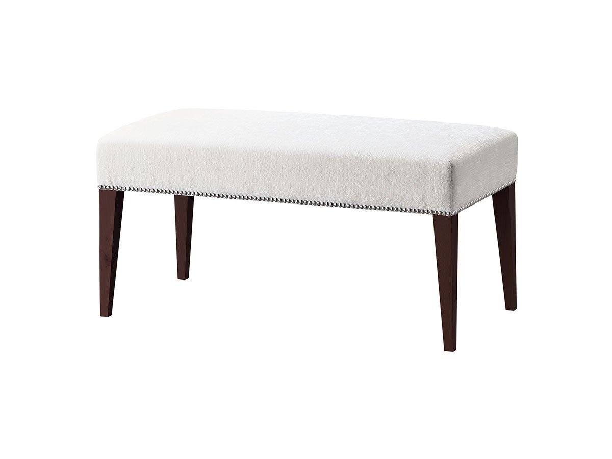 【フライミー ブラン/FLYMEe Blanc / GOODS】のBENCH / ベンチ 鋲仕上げ n59160 インテリア・キッズ・メンズ・レディースファッション・服の通販 founy(ファニー) 　送料無料　Free Shipping　アンティーク　Antique-Inspired　ホーム・キャンプ・アウトドア・お取り寄せ　Home Living / Home & Lifestyle / Camping Gear / Outdoor Camping　家具・インテリア　Home Furniture & Interior. Stylish & Functional Living Spaces　チェア・椅子　Seating & Chairs　ダイニングベンチ・玄関ベンチ　Bench & Dining Benches　張地:フィル ホワイト(Dランク)、鋲:ニッケル、脚部ダークブラウン、サイズ:幅90cm|ID: prp329100000006344 ipo3291000000035013916