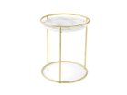 【カリガリス/Calligaris / GOODS】のATOLLO / アトロ セラミック天板 CS/5098-P 天板P2C ホワイトマーブル、フレームP175 ポリッシュドブラス|ID: prp329100000006527 ipo3291000000030181283
