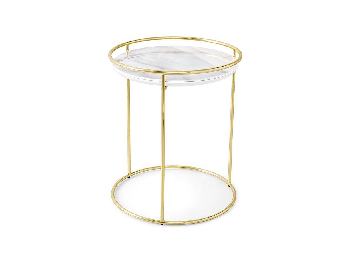 【カリガリス/Calligaris / GOODS】のATOLLO / アトロ セラミック天板 CS/5098-P インテリア・キッズ・メンズ・レディースファッション・服の通販 founy(ファニー) 　送料無料　Free Shipping　テーブル　Table　フレーム　Flame　マーブル　Marble　エレガント 上品　Elegant　ホーム・キャンプ・アウトドア・お取り寄せ　Home,Garden,Outdoor,Camping Gear　家具・インテリア　Furniture　テーブル　Table　サイドテーブル・小テーブル　Side Table/Small Table　天板P2C ホワイトマーブル、フレームP175 ポリッシュドブラス|ID: prp329100000006527 ipo3291000000030181283