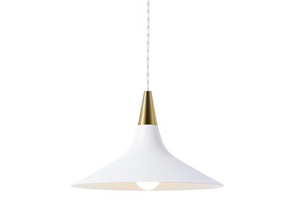 【フライミーパーラー/FLYMEe Parlor / GOODS】のPendant light / ペンダントライト ツイストコードタイプ #104652 インテリア・キッズ・メンズ・レディースファッション・服の通販 founy(ファニー) 　送料無料　Free Shipping　おすすめ　Recommend　ウッド　Wood　ツイスト　Twist　ワンポイント　One Point　ホーム・キャンプ・アウトドア・お取り寄せ　Home,Garden,Outdoor,Camping Gear　家具・インテリア　Furniture　ライト・照明　Lighting & Light Fixtures　ペンダントライト　Pendant Light　ホワイト + ブラス|ID: prp329100000006684 ipo3291000000030187191