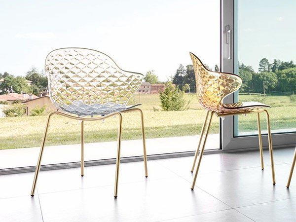 【カリガリス/Calligaris / GOODS】のSAINT TROPEZ / サントロペ CS/1845 インテリア・キッズ・メンズ・レディースファッション・服の通販 founy(ファニー) 　送料無料　Free Shipping　キルト　Quilt, Quilted Fabric　ホーム・キャンプ・アウトドア・お取り寄せ　Home Living / Home & Lifestyle / Camping Gear / Outdoor Camping　家具・インテリア　Home Furniture & Interior. Stylish & Functional Living Spaces　チェア・椅子　Seating & Chairs　ダイニングチェア・木製チェア　Dining Chairs　シートP848 トランスペアレント、脚部P175 ポリッシュドブラス|ID: prp329100000006811 ipo3291000000036613746