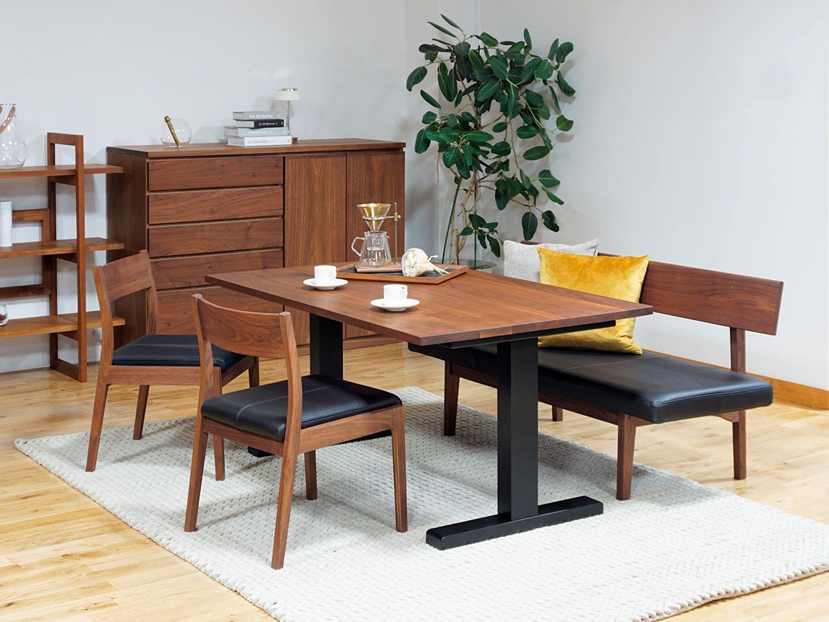 【マスターウォール/MASTERWAL / GOODS】のWILDWOOD LOW DINING TABLE T-LEGS / ワイルドウッド ローダイニングテーブル Tレッグス インテリア・キッズ・メンズ・レディースファッション・服の通販 founy(ファニー) 　テーブル　Table　ホーム・キャンプ・アウトドア・お取り寄せ　Home,Garden,Outdoor,Camping Gear　家具・インテリア　Furniture　テーブル　Table　ダイニングテーブル　Dining Table　ウッド:ウォールナット、サイズ:幅140 × 奥行90cm|ID: prp329100000006959 ipo3291000000026444522