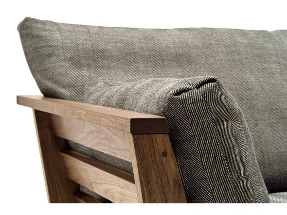 【マスターウォール/MASTERWAL / GOODS】のHEAVEN 950 SOFA / ヘヴン 950 ソファ ワンアーム 2シーター180 + アームレスカウチ100 インテリア・キッズ・メンズ・レディースファッション・服の通販 founy(ファニー) 　ウッド　Wooden Design　クッション　Cushion, Throw Pillow　フェザー　Feather, Feather Detail　フレーム　Frame, Outline　ホーム・キャンプ・アウトドア・お取り寄せ　Home Living / Home & Lifestyle / Camping Gear / Outdoor Camping　家具・インテリア　Home Furniture & Interior. Stylish & Functional Living Spaces　ソファー　Couches & Sofas　カウチソファ・シェーズロング　Chaise Lounge Sofas　張地:A783 0011ブラック&リネン(ファブリック5)、フレーム:ウォールナット|ID: prp329100000006975 ipo3291000000036812097