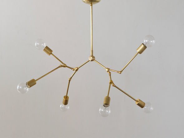 【アクメファニチャー /ACME Furniture / GOODS】のSOLID BRASS LAMP 6ARM Chandelier / ソリッド ブラスランプ 6アームシャンデリア インテリア・キッズ・メンズ・レディースファッション・服の通販 founy(ファニー) 　送料無料　Free Shipping　フォルム　Form　ヴィンテージ　Vintage　ホーム・キャンプ・アウトドア・お取り寄せ　Home,Garden,Outdoor,Camping Gear　家具・インテリア　Furniture　ライト・照明　Lighting & Light Fixtures　シーリングライト　Ceiling Light　ホーム・キャンプ・アウトドア・お取り寄せ　Home,Garden,Outdoor,Camping Gear　家具・インテリア　Furniture　ライト・照明　Lighting & Light Fixtures　シャンデリア　Chandelier　|ID: prp329100000007101 ipo3291000000030236143