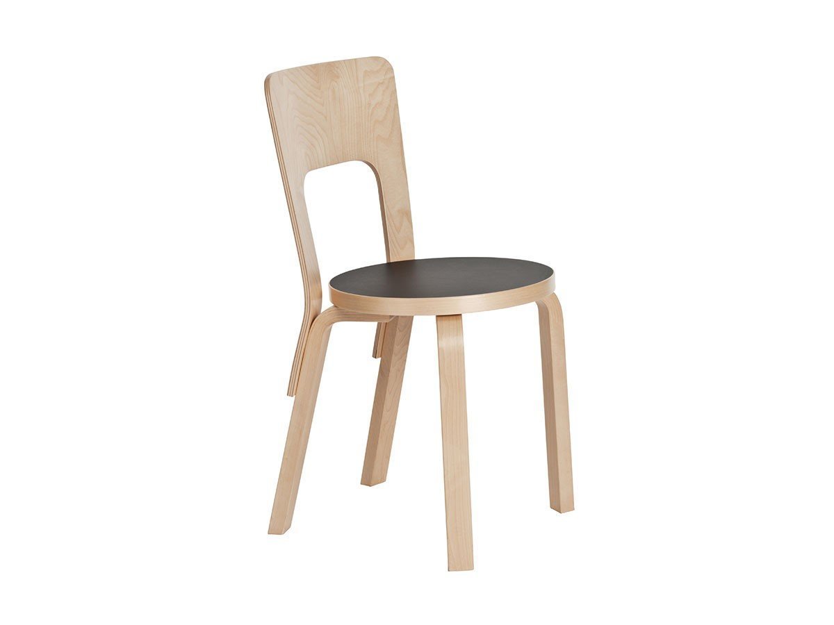 【アルテック/artek / GOODS】のCHAIR 66 / チェア 66 インテリア・キッズ・メンズ・レディースファッション・服の通販 founy(ファニー) 　送料無料　Free Shipping　シンプル　Simple　ホーム・キャンプ・アウトドア・お取り寄せ　Home,Garden,Outdoor,Camping Gear　家具・インテリア　Furniture　チェア・椅子　Chair　ダイニングチェア　Dining Chair　本体:ナチュラルラッカー / 座面:ブラックリノリウム|ID: prp329100000007112 ipo3291000000026910365