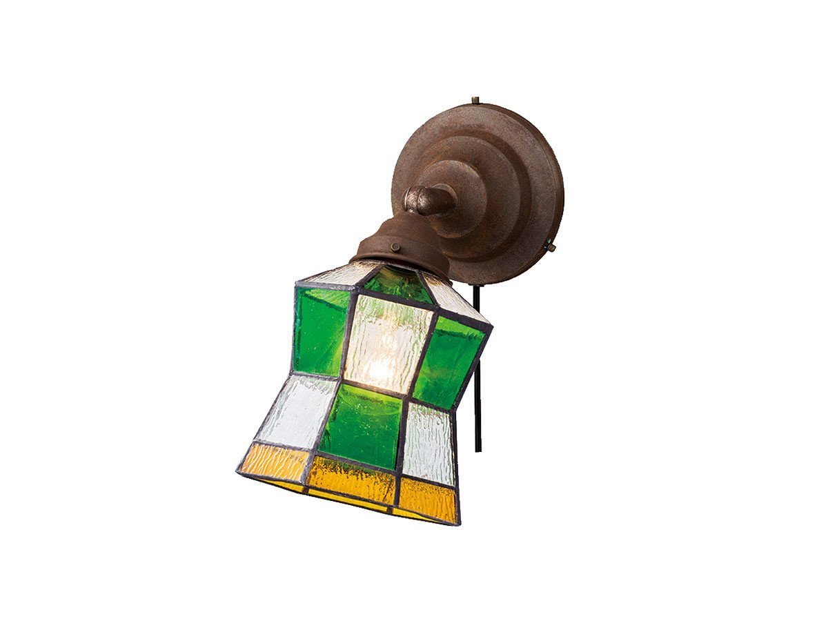 【フライミー ファクトリー/FLYMEe Factory / GOODS】のCUSTOM SERIES Basic Wall Lamp × Stained Glass Helm / カスタムシリーズ ベーシックウォールランプ × ステンドグラス(ヘルム) インテリア・キッズ・メンズ・レディースファッション・服の通販 founy(ファニー) 　デスク　Desk　ハンド　Hand　ベーシック　Basic　送料無料　Free Shipping　ホーム・キャンプ・アウトドア・お取り寄せ　Home,Garden,Outdoor,Camping Gear　家具・インテリア　Furniture　ライト・照明　Lighting & Light Fixtures　器具本体:ラスティメタル|ID: prp329100000007114 ipo3291000000007915369