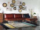 【マスターウォール/MASTERWAL / GOODS】のPORO SOFA / ポロ ソファ 2シーター160 参考イメージ(張地:ガルボ ブラウンルージュ / レザー8、ウッド:ウォールナット)|ID:prp329100000007148