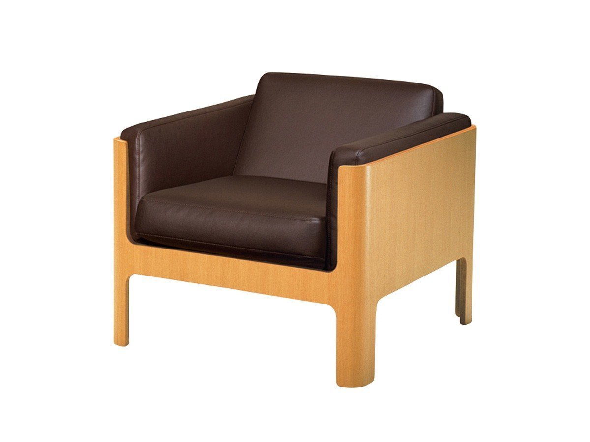 【天童木工/Tendo Mokko / GOODS】のHaco / ハコ イージーチェア インテリア・キッズ・メンズ・レディースファッション・服の通販 founy(ファニー) 　ウッド　Wooden Design　クッション　Cushion, Throw Pillow　フォルム　Silhouette, Form　フレーム　Frame, Outline　モダン　Modern, Contemporary　ローズ　Rose, Rose Motif　送料無料　Free Shipping　ホーム・キャンプ・アウトドア・お取り寄せ　Home Living / Home & Lifestyle / Camping Gear / Outdoor Camping　家具・インテリア　Home Furniture & Interior. Stylish & Functional Living Spaces　チェア・椅子　Seating & Chairs　ラウンジチェア・リクライナー　Lounge Chairs / Recliners　張地:エーデルスムース S0187 ダークブラウン(グレードS)、フレーム:ナラ|ID: prp329100000007178 ipo3291000000035184650