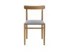 【ライトウッド/Lightwood / GOODS】のChair / チェア 張座(オーク / アッシュ) フレーム:オーク(ナチュラルホワイト)、張地:M-02(BALI / #6053 ペールブルー)|ID: prp329100000007181 ipo3291000000034047516