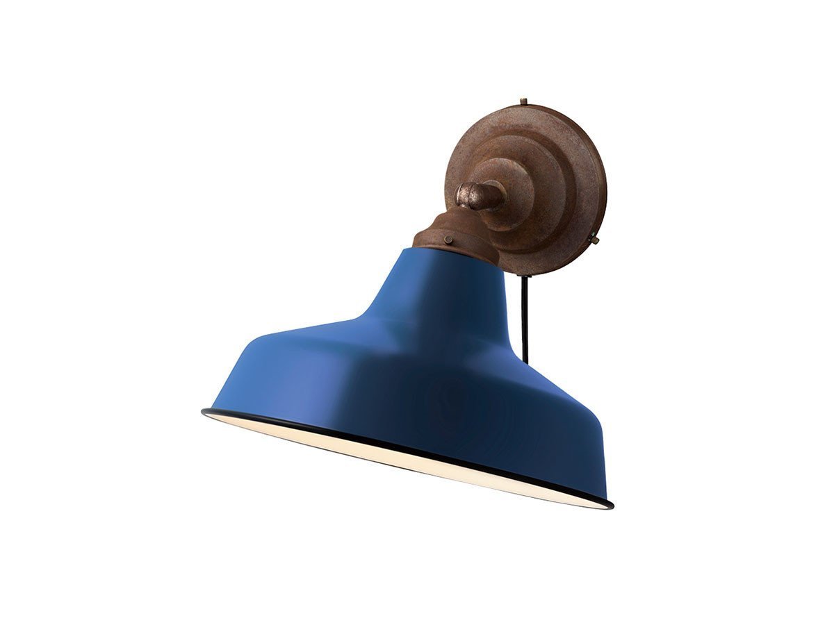【フライミー ファクトリー/FLYMEe Factory / GOODS】のCUSTOM SERIES Basic Wall Lamp × Railroad Mini / カスタムシリーズ ベーシックウォールランプ × レイルロードミニ インテリア・キッズ・メンズ・レディースファッション・服の通販 founy(ファウニー) 　送料無料　Free Shipping　スタイリッシュ　Stylish, Fashionable　ベーシック　Basic, Essential　ホーム・キャンプ・アウトドア・お取り寄せ　Home Living / Home & Lifestyle / Camping Gear / Outdoor Camping　家具・インテリア　Home Furniture & Interior. Stylish & Functional Living Spaces　ライト・照明　Lamps & Lighting Fixtures　器具本体:ラスティメタル、シェード:黒フチ+ブルー|ID: prp329100000007269 ipo3291000000036991525