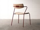 【デュアル/dual / GOODS】のchair / チェア ウッドホワイトアッシュ無垢材 / ナチュラル、フレームレッド|ID: prp329100000007339 ipo3291000000037066324