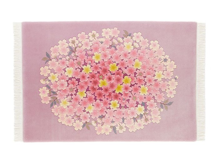 【山形緞通/Yamagata Dantsu / GOODS】のCLASSIC LINE okazu / 古典ライン 桜花図 200 × 140cm インテリア・キッズ・メンズ・レディースファッション・服の通販 founy(ファニー) https://founy.com/ 送料無料 Free Shipping ホーム・キャンプ・アウトドア・お取り寄せ Home Living / Home & Lifestyle / Camping Gear / Outdoor Camping 家具・インテリア Home Furniture & Interior. Stylish & Functional Living Spaces その他 インテリア雑貨、家具 Home Decor & Furniture Extras |ID: prp329100000007353 ipo3291000000030187081