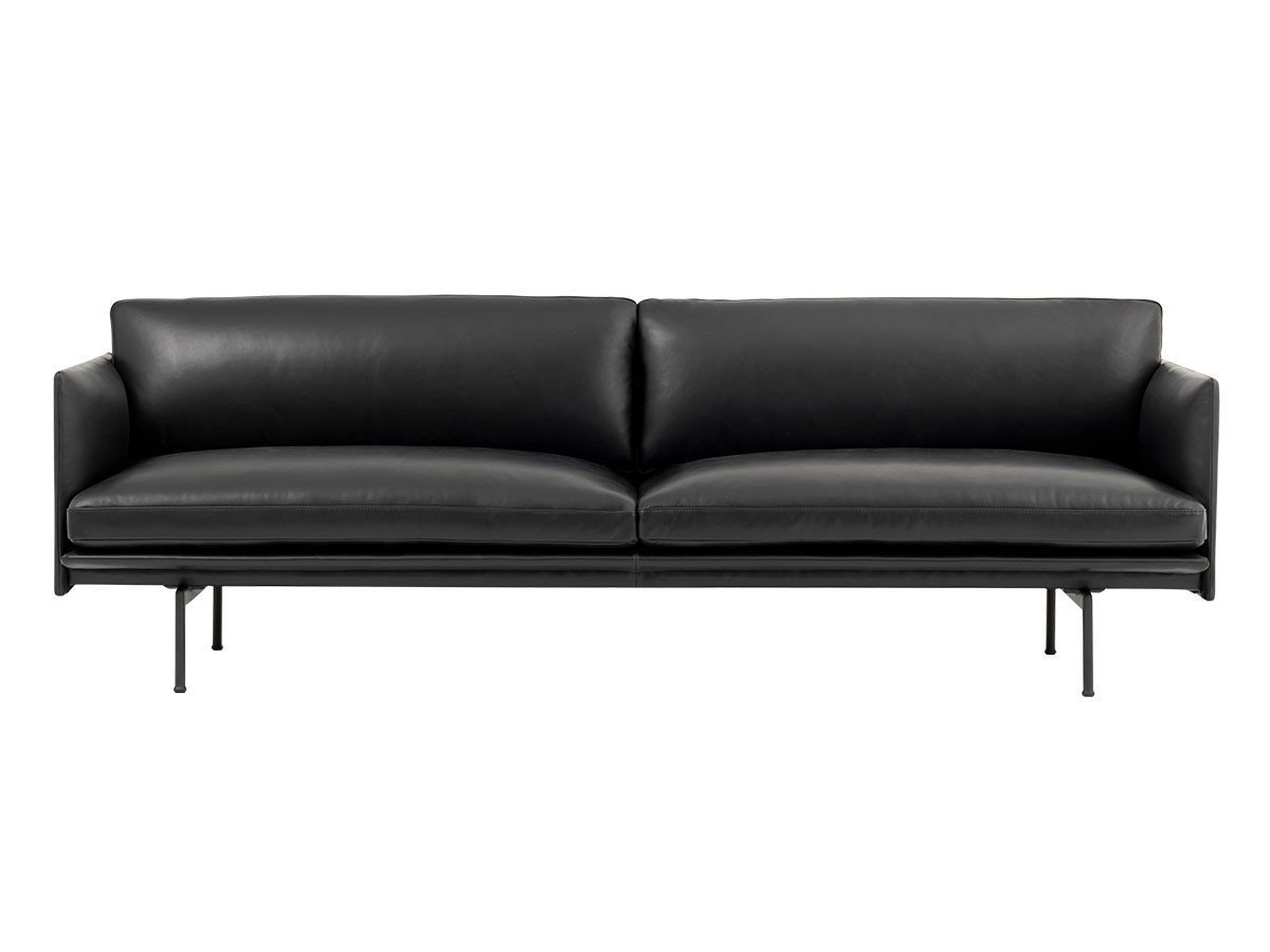 【ムート/MUUTO / GOODS】のOUTLINE SOFA 3-SEATER / アウトラインソファ 3シーター インテリア・キッズ・メンズ・レディースファッション・服の通販 founy(ファニー) 　ホーム・キャンプ・アウトドア・お取り寄せ　Home,Garden,Outdoor,Camping Gear　家具・インテリア　Furniture　ソファー　Sofa　張地:リファインレザーブラック|ID: prp329100000007405 ipo3291000000030203376