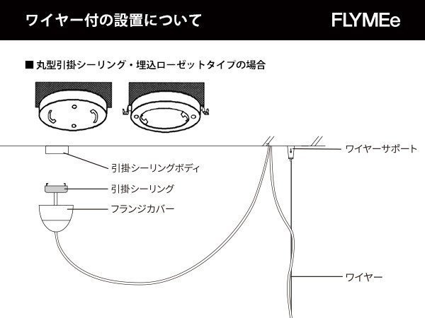 【フリッツ ハンセン/FRITZ HANSEN / GOODS】のSUSPENCE / サスペンス ペンダントランプ インテリア・キッズ・メンズ・レディースファッション・服の通販 founy(ファニー) 　エレガント 上品　Elegant　コレクション　Collection　フォルム　Form　送料無料　Free Shipping　ホーム・キャンプ・アウトドア・お取り寄せ　Home,Garden,Outdoor,Camping Gear　家具・インテリア　Furniture　ライト・照明　Lighting & Light Fixtures　ペンダントライト　Pendant Light　丸型引掛シーリング・埋込ローゼットの場合、フランジ内にワイヤーサポートが収まらないため、上図のように|ID: prp329100000007492 ipo3291000000025311574