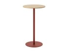 【ティーアンドオー/T&O / GOODS】のRound Bar Table 63 / ラウンドバーテーブル 63 天板:オーク NL-0(ウレタン塗装 / ナチュラルホワイト)、脚部:レッド|ID: prp329100000007823 ipo3291000000030179609