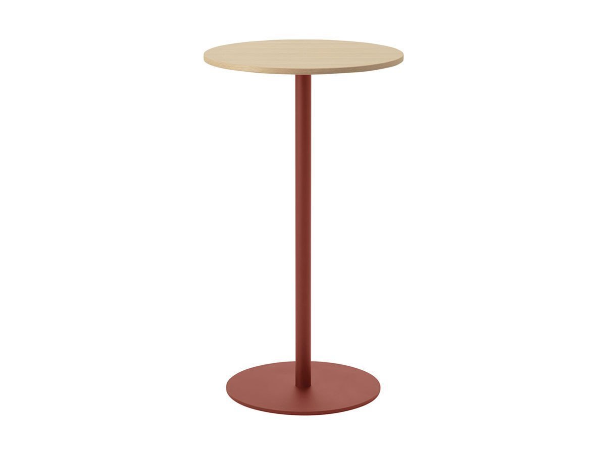【ティーアンドオー/T&O / GOODS】のRound Bar Table 63 / ラウンドバーテーブル 63 インテリア・キッズ・メンズ・レディースファッション・服の通販 founy(ファニー) 　送料無料　Free Shipping　テーブル　Table　ホーム・キャンプ・アウトドア・お取り寄せ　Home,Garden,Outdoor,Camping Gear　家具・インテリア　Furniture　テーブル　Table　コンソール・カウンターテーブル　Console/Counter Table　天板:オーク NL-0(ウレタン塗装 / ナチュラルホワイト)、脚部:レッド|ID: prp329100000007823 ipo3291000000030179609