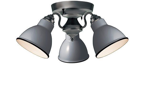 【フライミー ファクトリー/FLYMEe Factory / GOODS】のCUSTOM SERIES 3 Ceiling Lamp × Emission Steel / カスタムシリーズ 3灯シーリングランプ × スチール(エミッション) インテリア・キッズ・メンズ・レディースファッション・服の通販 founy(ファニー) 　送料無料　Free Shipping　アンティーク　Antique-Inspired　クラシカル　Classical, Vintage-Inspired　ホーム・キャンプ・アウトドア・お取り寄せ　Home Living / Home & Lifestyle / Camping Gear / Outdoor Camping　家具・インテリア　Home Furniture & Interior. Stylish & Functional Living Spaces　ライト・照明　Lamps & Lighting Fixtures　シーリングライト・天井照明　Ceiling Light / Flush Mount Light　器具本体:ビンテージメタル、シェード:ディープグレー|ID: prp329100000007857 ipo3291000000033157835