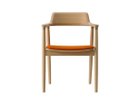 【ヒロシマ/HIROSHIMA / GOODS】のArm Chair / アームチェア 張座(ビーチ) フレームNL-0 ナチュラルホワイト、張地:M-05(BOY / #2708 オレンジ)|ID:prp329100000007941