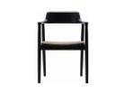 【ヒロシマ/HIROSHIMA / GOODS】のArm Chair / アームチェア 張座(ビーチ) フレームEC-1 マットブラック、張地:M-02(BALI / #6055アイボリー)|ID:prp329100000007941