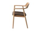 【ヒロシマ/HIROSHIMA / GOODS】のArm Chair / アームチェア 張座(ビーチ) フレームNL-0 ナチュラルホワイト、張地:M-02(SAGA / #4162 ブラウン)|ID:prp329100000007941