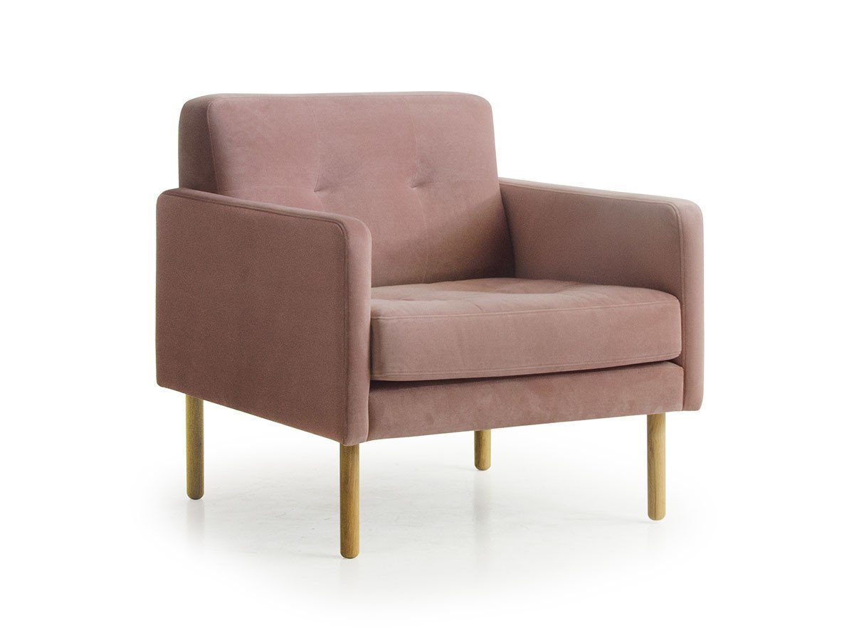 【ウドゥン ストーリーズ/WOODEN STORIES / GOODS】のORPHAN sofa / オーファン 1人掛けソファ インテリア・キッズ・メンズ・レディースファッション・服の通販 founy(ファニー) 　クッション　Cushion　メタル　Metal　モダン　Modern　定番　Standard　ホーム・キャンプ・アウトドア・お取り寄せ　Home,Garden,Outdoor,Camping Gear　家具・インテリア　Home Furniture & Interior. Stylish & Functional Living Spaces　ソファー　Sofa　張地:velutto118-023 blush(レンジ1)、脚部ライトオーク|ID: prp329100000007982 ipo3291000000030177674