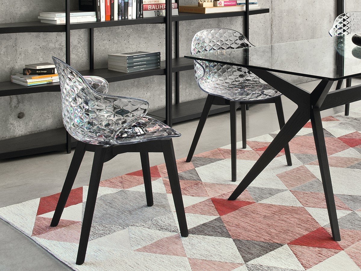 【カリガリス/Calligaris / GOODS】のSAINT TROPEZ / サントロペ CS/1855 インテリア・キッズ・メンズ・レディースファッション・服の通販 founy(ファニー) 　送料無料　Free Shipping　キルト　Quilt, Quilted Fabric　ホーム・キャンプ・アウトドア・お取り寄せ　Home Living / Home & Lifestyle / Camping Gear / Outdoor Camping　家具・インテリア　Home Furniture & Interior. Stylish & Functional Living Spaces　チェア・椅子　Seating & Chairs　ダイニングチェア・木製チェア　Dining Chairs　シートP848 トランスペアレント、脚部P15L マットブラック|ID: prp329100000008035 ipo3291000000034876706