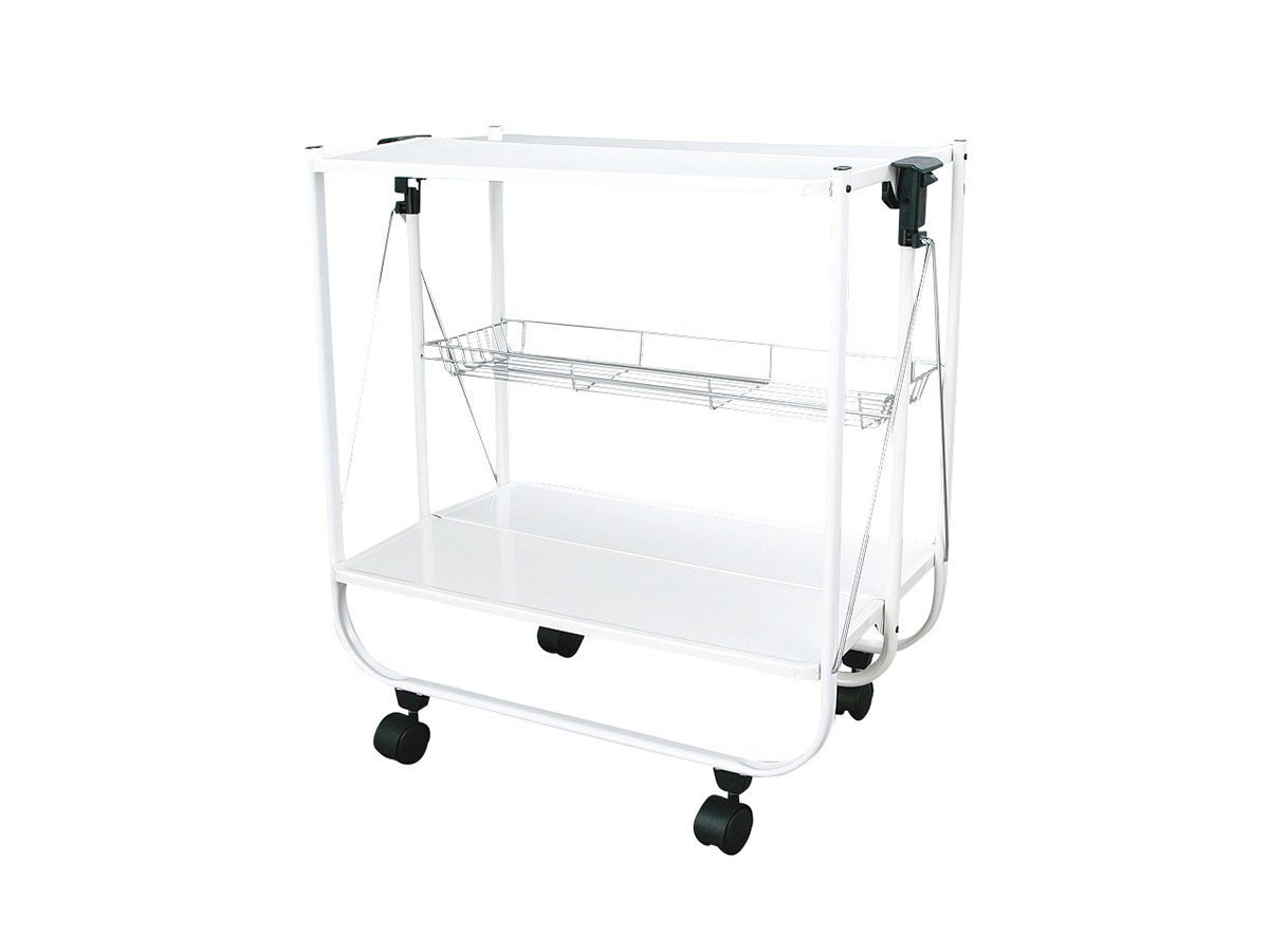 【ダルトン/DULTON / GOODS】のFolding trolley / フォールディング トローリー Model H11907 インテリア・キッズ・メンズ・レディースファッション・服の通販 founy(ファニー) 　送料無料　Free Shipping　コンパクト　Compact　テーブル　Table　皿　Dish　ホーム・キャンプ・アウトドア・お取り寄せ　Home,Garden,Outdoor,Camping Gear　家具・インテリア　Home Furniture & Interior. Stylish & Functional Living Spaces　収納家具・キャビネット　Storage Furniture　ワゴン・チェストワゴン　Wagon/Chest Wagon　ホワイト|ID: prp329100000008132 ipo3291000000030192043