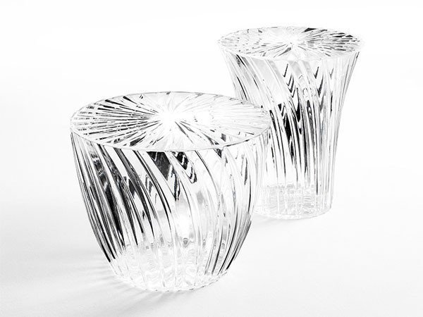 【カルテル/Kartell / GOODS】のSPARKLE STOOL / スパークルS スツール インテリア・キッズ・メンズ・レディースファッション・服の通販 founy(ファニー) 　アウトドア　Outdoor　コレクション　Collection　テーブル　Table　ボックス　Box　ホーム・キャンプ・アウトドア・お取り寄せ　Home,Garden,Outdoor,Camping Gear　家具・インテリア　Furniture　チェア・椅子　Chair　スツール　Stool　左:同シリーズの「スパークルL テーブル」、右:本商品|ID: prp329100000008180 ipo3291000000030212027