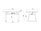【ビス/BIS / GOODS】のLD Table / LDテーブル 寸法図「幅119cm」|ID:prp329100000008198