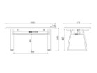 【ビス/BIS / GOODS】のLD Table / LDテーブル 寸法図「幅140cm」|ID:prp329100000008198