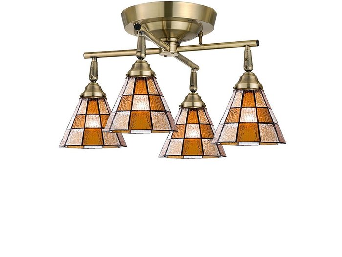 【フライミー ファクトリー/FLYMEe Factory / GOODS】のCUSTOM SERIES 4 Cross Ceiling Lamp × Stained Glass Checker / カスタムシリーズ 4灯クロスシーリングランプ × ステンドグラス(チェッカー) インテリア・キッズ・メンズ・レディースファッション・服の通販 founy(ファニー) https://founy.com/ 送料無料 Free Shipping イエロー Yellow オレンジ Orange ハンド Hand ホーム・キャンプ・アウトドア・お取り寄せ Home,Garden,Outdoor,Camping Gear 家具・インテリア Furniture ライト・照明 Lighting & Light Fixtures シーリングライト Ceiling Light |ID: prp329100000008275 ipo3291000000031902976