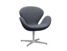 【フリッツ ハンセン/FRITZ HANSEN / GOODS】のSWAN / スワンチェア ラウンジチェア 3320 張地:1150 オレンジ / ブルー(クリスチャンハウン)、脚部:シルバーグレー|ID: prp329100000008303 ipo3291000000037066581