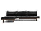 【マスターウォール/MASTERWAL / GOODS】のPORO SOFA / ポロ ソファ 3シーター180 + アームレスカウチ90 張地:パティーナ ブラック(レザー8)、ウッド:ウォールナット|ID: prp329100000008337 ipo3291000000036854679
