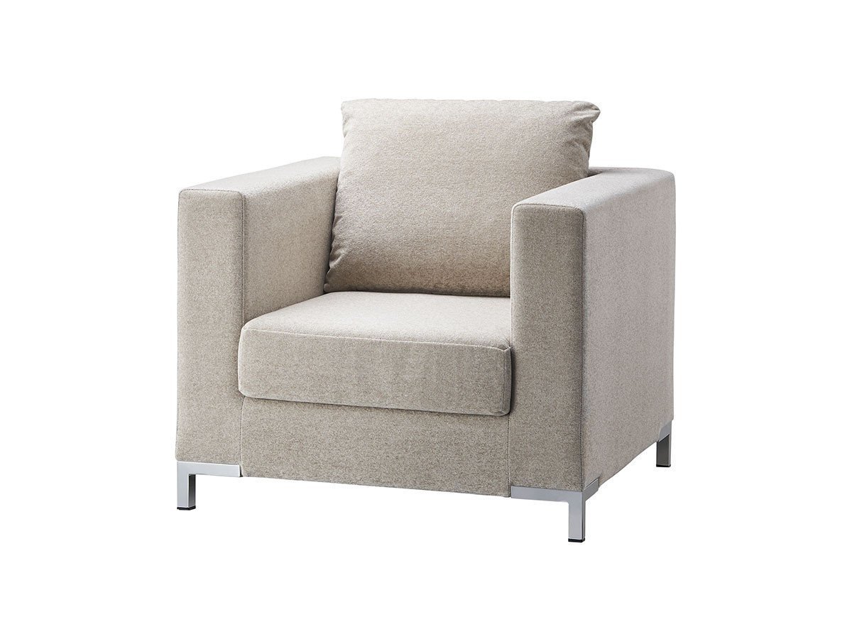 【フライミー ノワール/FLYMEe Noir / GOODS】の1P SOFA / 1人掛けソファ n5961 インテリア・キッズ・メンズ・レディースファッション・服の通販 founy(ファニー) 　クッション　Cushion, Throw Pillow　シンプル　Simple, Minimal　スタイリッシュ　Stylish, Fashionable　トレンド　Trend, Trending Now　ビジネス 仕事 通勤　Business / Work / Commuting　フォルム　Silhouette, Form　モダン　Modern, Contemporary　ホーム・キャンプ・アウトドア・お取り寄せ　Home Living / Home & Lifestyle / Camping Gear / Outdoor Camping　家具・インテリア　Home Furniture & Interior. Stylish & Functional Living Spaces　ソファー　Couches & Sofas　張地:エムエス グレージュ(Bランク)、セット内容:ソファ + 背クッション1点|ID: prp329100000008447 ipo3291000000030212242