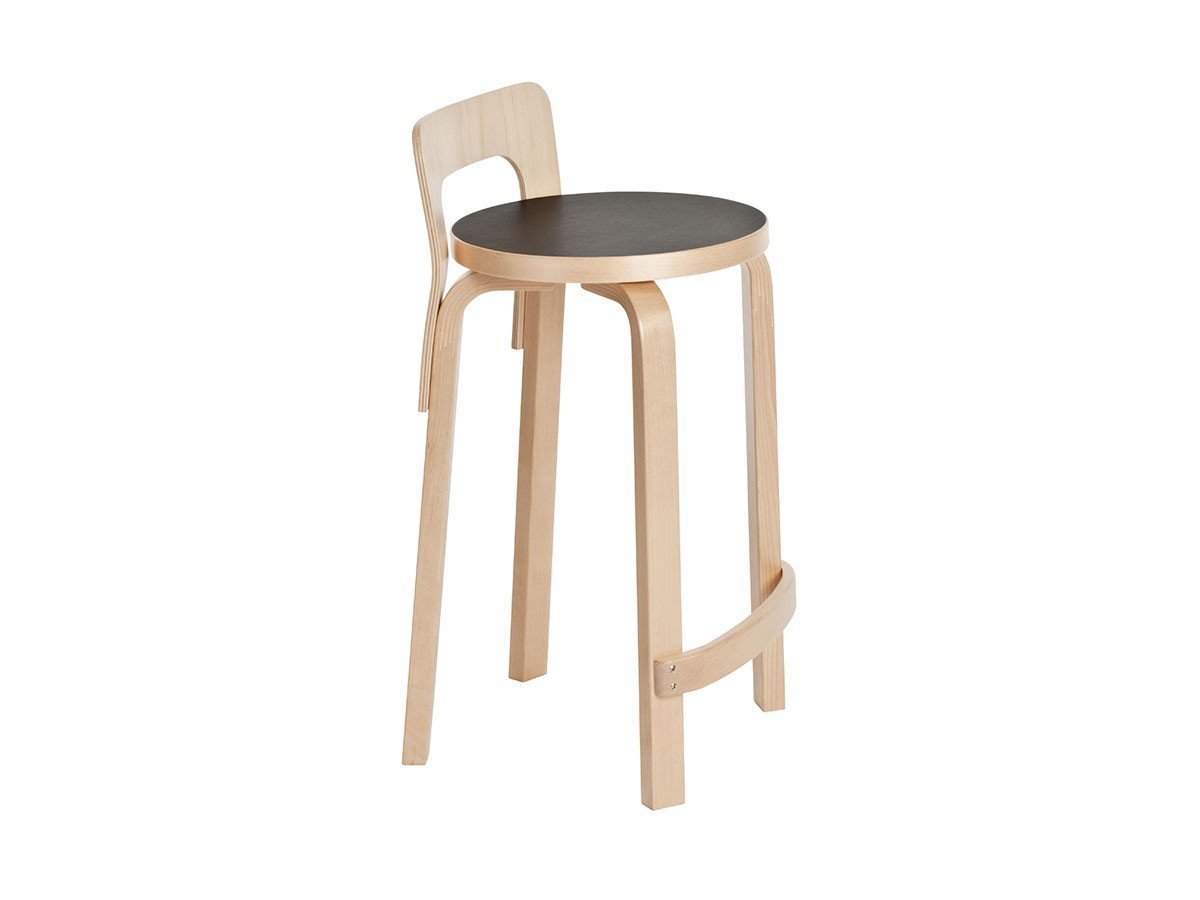【アルテック/artek / GOODS】のHIGH CHAIR K65 / ハイチェア K65 インテリア・キッズ・メンズ・レディースファッション・服の通販 founy(ファニー) 　送料無料　Free Shipping　テーブル　Table　ホーム・キャンプ・アウトドア・お取り寄せ　Home,Garden,Outdoor,Camping Gear　家具・インテリア　Furniture　チェア・椅子　Chair　カウンターチェア・ハイスツール　Counter Chair/High Stool　脚部:ナチュラルラッカー / 座面:ブラックリノリウム|ID: prp329100000008549 ipo3291000000030253118