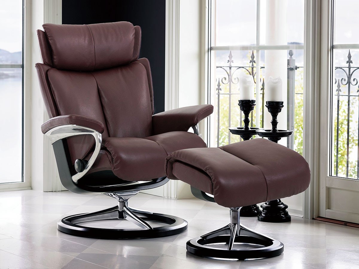 【ストレスレス/Stressless / GOODS】のStressless Magic Signature / ストレスレス マジック シグニチャー Mサイズ 人気、トレンドファッション・服の通販 founy(ファニー) 　ウッド　Wood　クッション　Cushion　シンプル　Simple　スタイリッシュ　Stylish　スプリング　Spring　センター　Center　フィット　Fit　フレーム　Flame　冬　Winter　ホーム・キャンプ・アウトドア・お取り寄せ　Home,Garden,Outdoor,Camping Gear　家具・インテリア　Home Furniture & Interior. Stylish & Functional Living Spaces　チェア・椅子　Chair　リクライニングチェア　Recliner Chair　other-3|ID: prp329100000008622 ipo3291000000031548776