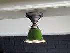 【フライミー ファクトリー/FLYMEe Factory / GOODS】のCUSTOM SERIES Basic Ceiling Lamp × Mini Wave Enamel / カスタムシリーズ ベーシックシーリングランプ × ミニエナメル(ウェーブ) 器具本体:ビンテージメタル、シェード:グリーン|ID:prp329100000008629
