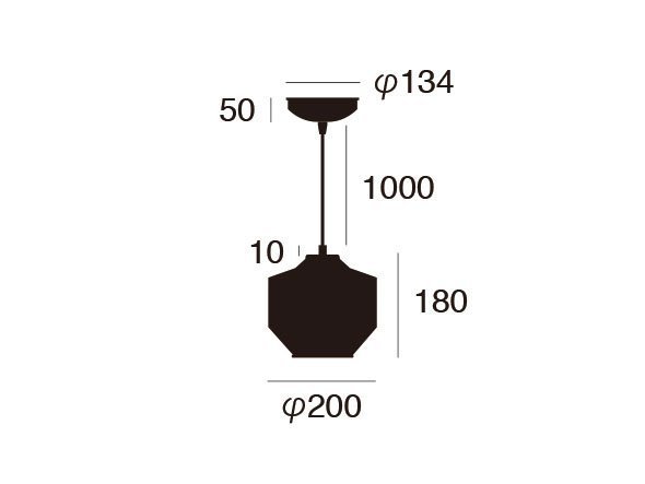 【フライミーパーラー/FLYMEe Parlor / GOODS】のPendant Light / ペンダントライト #35507 インテリア・キッズ・メンズ・レディースファッション・服の通販 founy(ファニー) 　送料無料　Free Shipping　おすすめ　Recommended / Our Picks　ガラス　Glass, Glassware　ホーム・キャンプ・アウトドア・お取り寄せ　Home Living / Home & Lifestyle / Camping Gear / Outdoor Camping　家具・インテリア　Home Furniture & Interior. Stylish & Functional Living Spaces　ライト・照明　Lamps & Lighting Fixtures　ペンダントライト・吊り下げ照明　Pendant Light / Hanging Light Fixture　寸法図|ID: prp329100000008638 ipo3291000000036870493