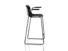 【マジス/MAGIS / GOODS】のTROY STOOL / トロイ アーム付スツール スレッジ・塗装脚 シートブラック、フレームブラック|ID: prp329100000008688 ipo3291000000030214007