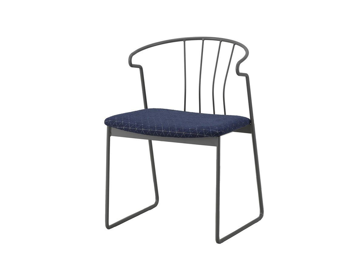 【杉山製作所/Sugiyama Seisakusho / GOODS】のfelice chair / フェリーチェ チェア(張座) インテリア・キッズ・メンズ・レディースファッション・服の通販 founy(ファニー) 　送料無料　Free Shipping　ホーム・キャンプ・アウトドア・お取り寄せ　Home,Garden,Outdoor,Camping Gear　家具・インテリア　Furniture　チェア・椅子　Chair　ダイニングチェア　Dining Chair　張地:ソレイユ SNV ネイビー(Aランク)、フレームサンドダークグレー|ID: prp329100000008726 ipo3291000000029193129