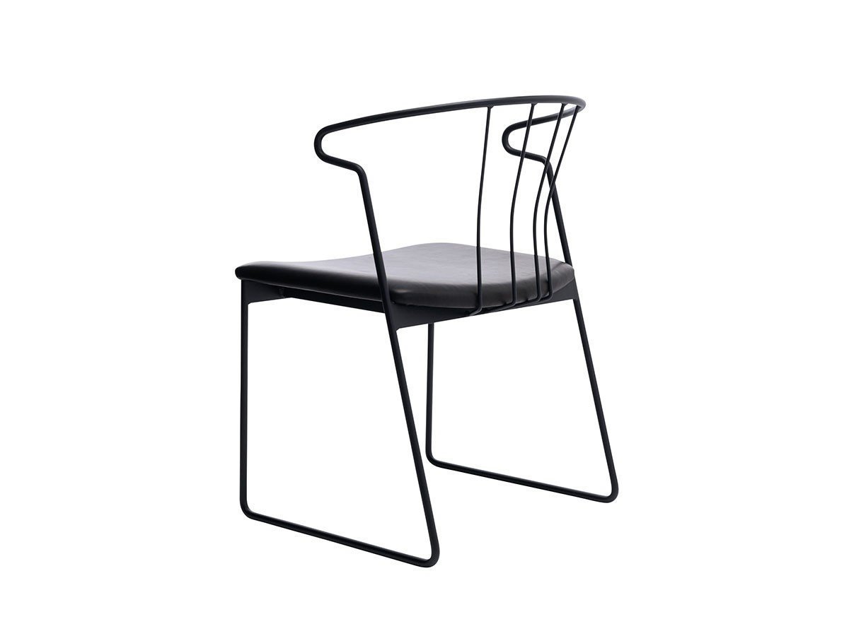 【杉山製作所/Sugiyama Seisakusho / GOODS】のfelice chair / フェリーチェ チェア(張座) インテリア・キッズ・メンズ・レディースファッション・服の通販 founy(ファニー) 　送料無料　Free Shipping　ホーム・キャンプ・アウトドア・お取り寄せ　Home,Garden,Outdoor,Camping Gear　家具・インテリア　Furniture　チェア・椅子　Chair　ダイニングチェア　Dining Chair　張地:牛革 AGBL エージングレザー黒(Bランク)、フレームサンドブラック|ID: prp329100000008726 ipo3291000000031779552