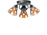 【フライミー ファクトリー/FLYMEe Factory / GOODS】のCUSTOM SERIES 3 Ceiling Lamp × Stained Glass Checker / カスタムシリーズ 3灯シーリングランプ × ステンドグラス(チェッカー) 人気、トレンドファッション・服の通販 founy(ファニー) 送料無料 Free Shipping アンティーク Antique イエロー Yellow オレンジ Orange ハンド Hand ホーム・キャンプ・アウトドア・お取り寄せ Home,Garden,Outdoor,Camping Gear 家具・インテリア Furniture ライト・照明 Lighting & Light Fixtures シーリングライト Ceiling Light |ID:prp329100000008783