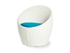 【フライミーヴィラ/FLYMEe Villa / GOODS】のGarden Chair / ガーデンチェア f70132 ホワイト(ブルークッション)|ID:prp329100000008864